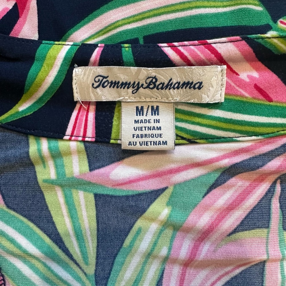 Tommy Bahama Navy Pink and Green Resort Sundress size M - Picture 3 of 5